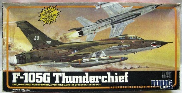 MPC 1/72 Republic F-105G Thunderchief 'Wild Weasel'  -, 1-4408 plastic model kit